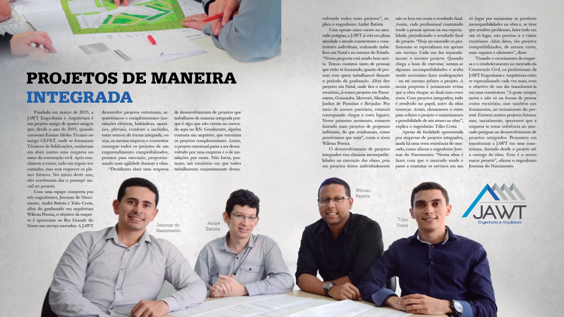 JAWT é matéria na Revista Anuário da Construção Civil 2015.